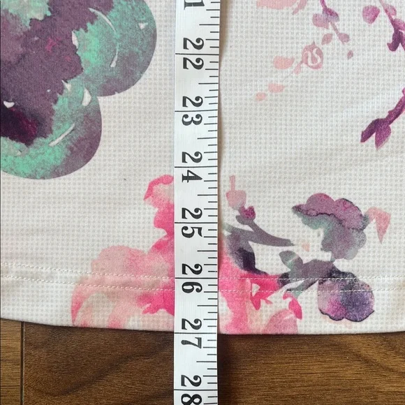Lululemon Athletica Floral Tank Top - Pink Purple White Gym Exercise - Picture 5 of 6